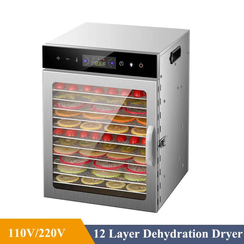 12 Layers Fruit dryer electric meat grinder drying for vegetables food  dehydrator drying for vegetables and fruit drying machine