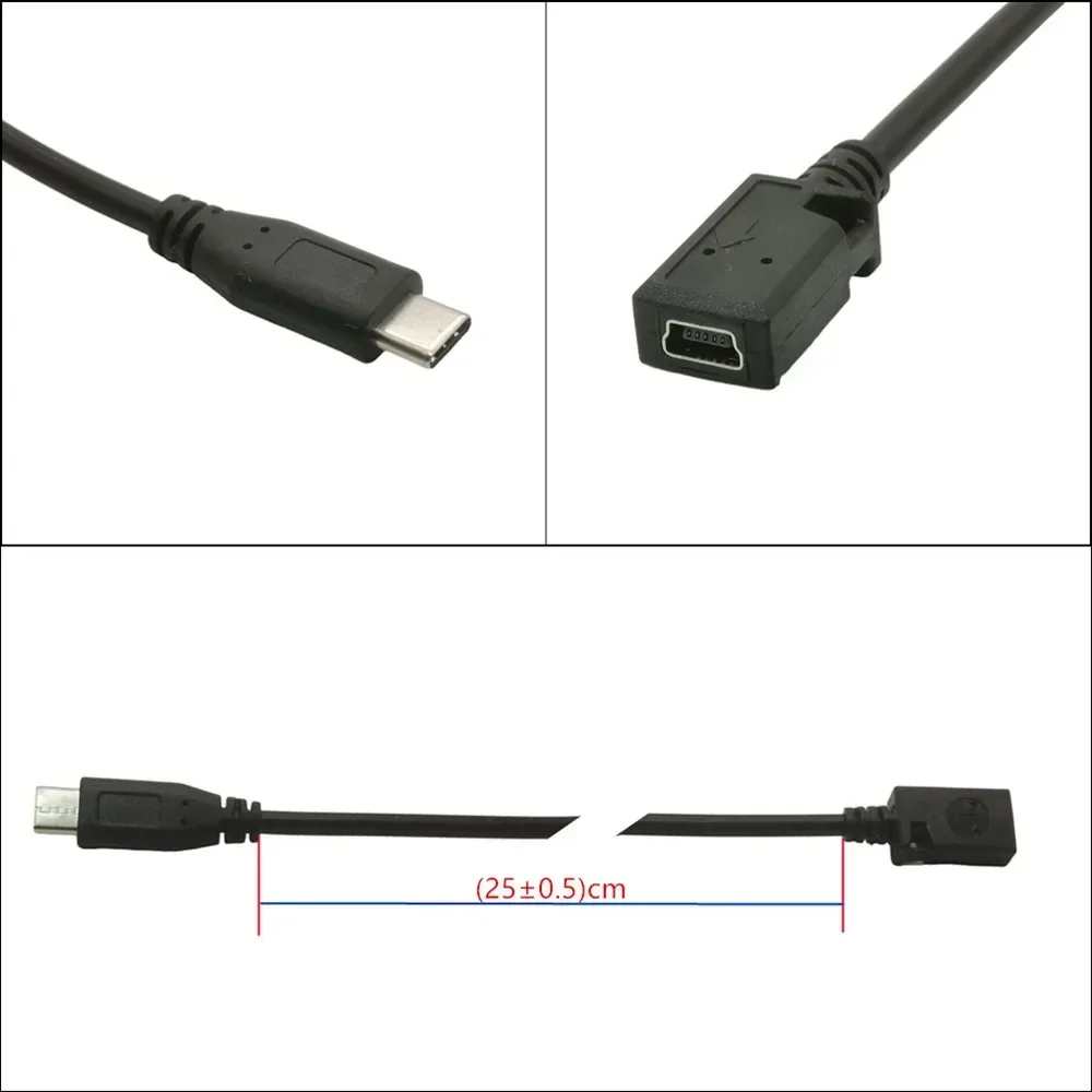 Cavo Mini USB Angolato 90° Sinistro 1,5m – Da Mini USB B A USB 2.0 Maschio, Per GPS, Dash Cam, Fotocamera