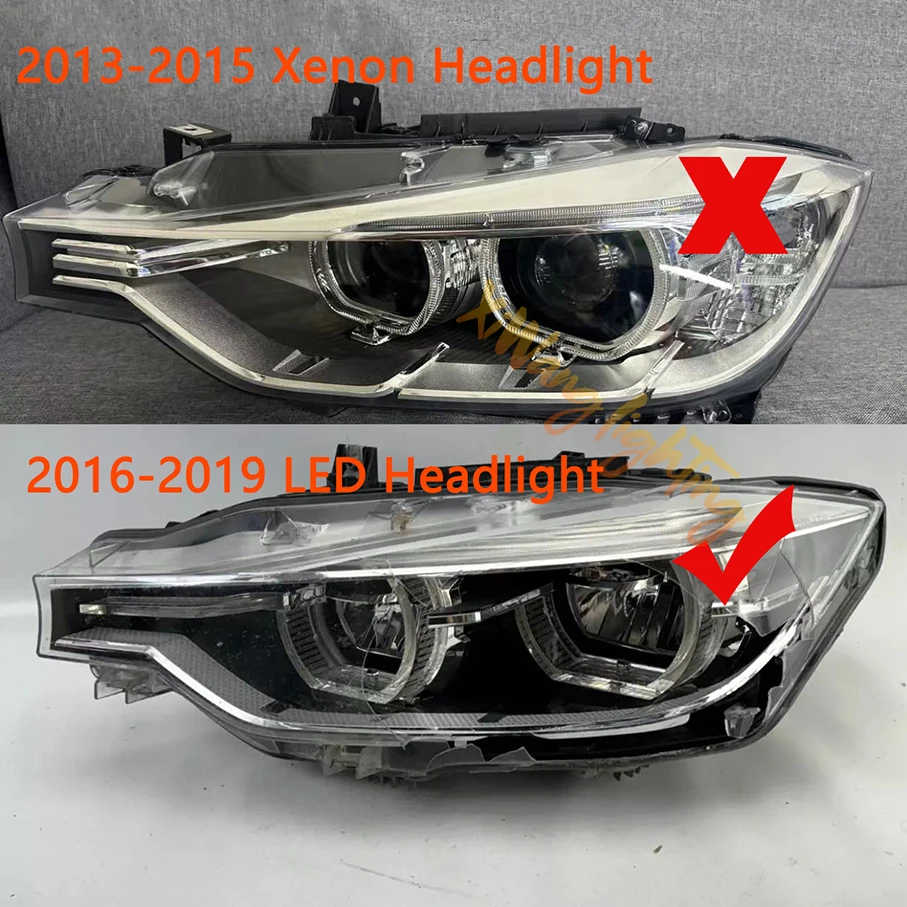 Angel Eyes DRL LED 모듈, 2016 2018 2019 BMW 3 시리즈 F30 F31 320I 330I 용 63117419610 노란색 LED 헤드라이트 63117419615 7419615