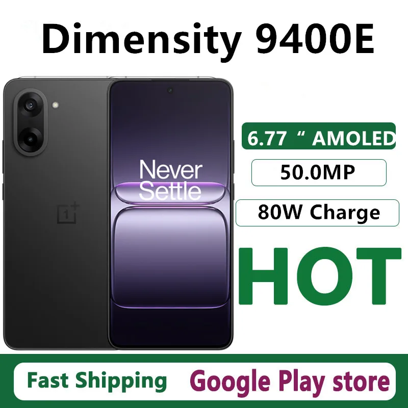 Original Oneplus Ace 5 Racing Edition Mobile Phone  Dimensity 9400E 50.0MP Camera 6.77" AMOLED 144HZ 80W Charge 7100mAh Battery