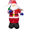 Christmas Inflatables, Santa Outdoor Claus with Gift Bag Built-in LED Lights Blow Up Yard Decoration, Inflatables Christmas 6