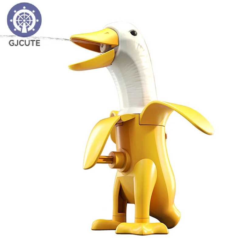 1PCKawaii Banana Duck Water Pistol Outdoor Funny Beach Fruit Shaped Water Pistol Desktop Ornament Room Decor Kids Gifts