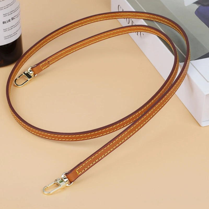 Leather Purse Handbag Shoulder Strap Replacement Belt with Metal Swivel Hooks Lady DIY Craft Making Bag Accessories