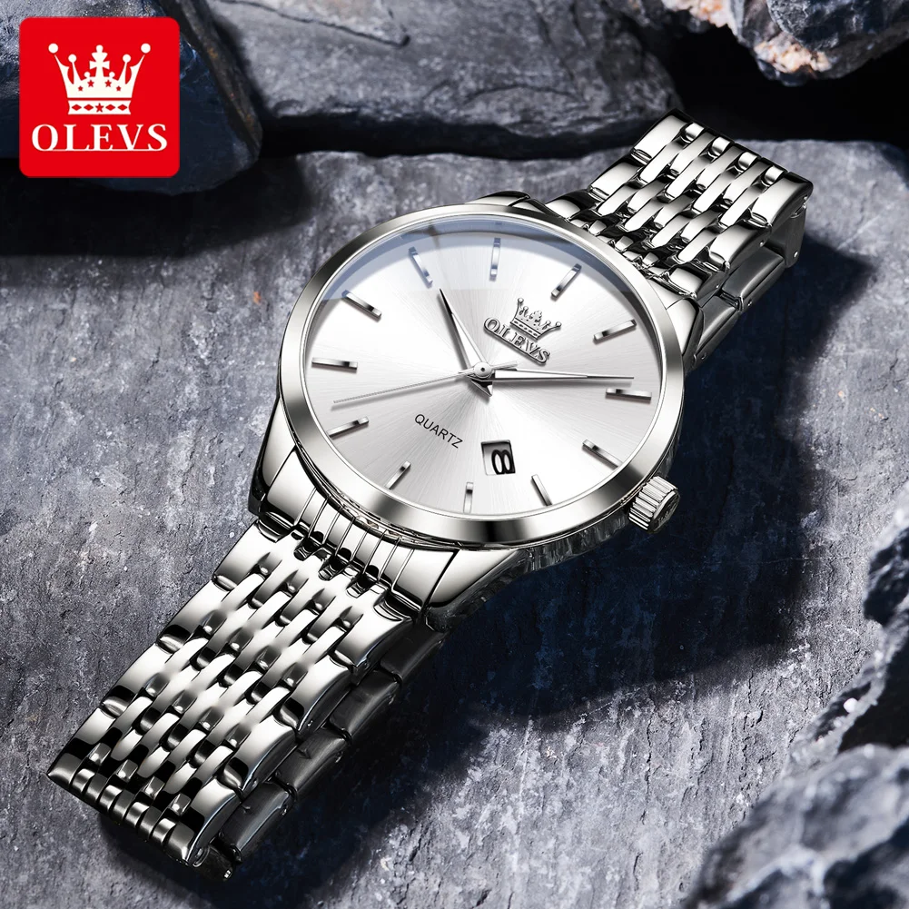 Olevs New Watches For Men Auto Date Waterproof Luminous Original Men's Quartz Wristwatches Fashion Simple Elegant Man Watch 2907, Alina Gadgets