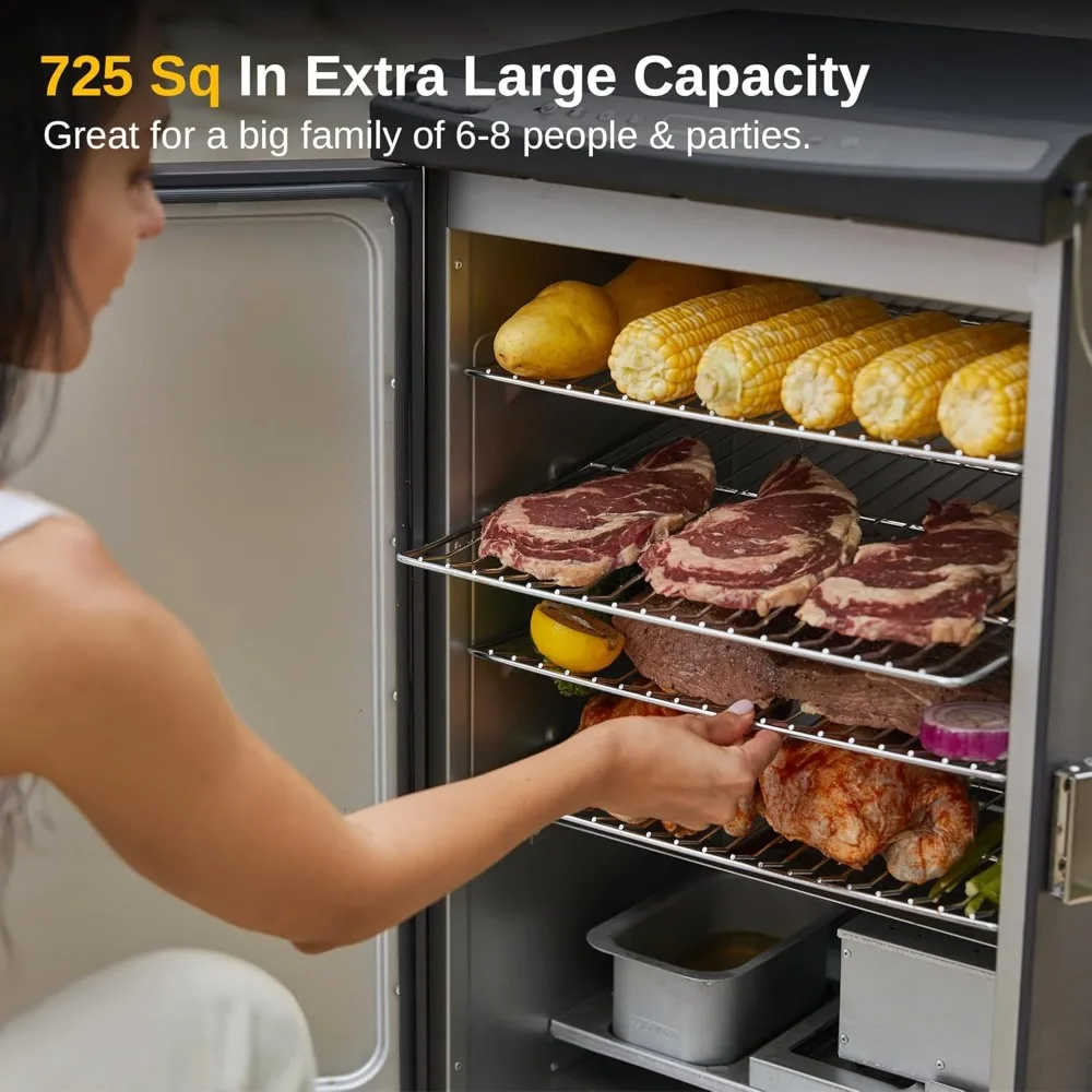 30-inch Electric Smoker, Outdoor Smoker with Convenient Side Wood Chip Loader, 725 Sq Inches of Cooking, Digital Control 5