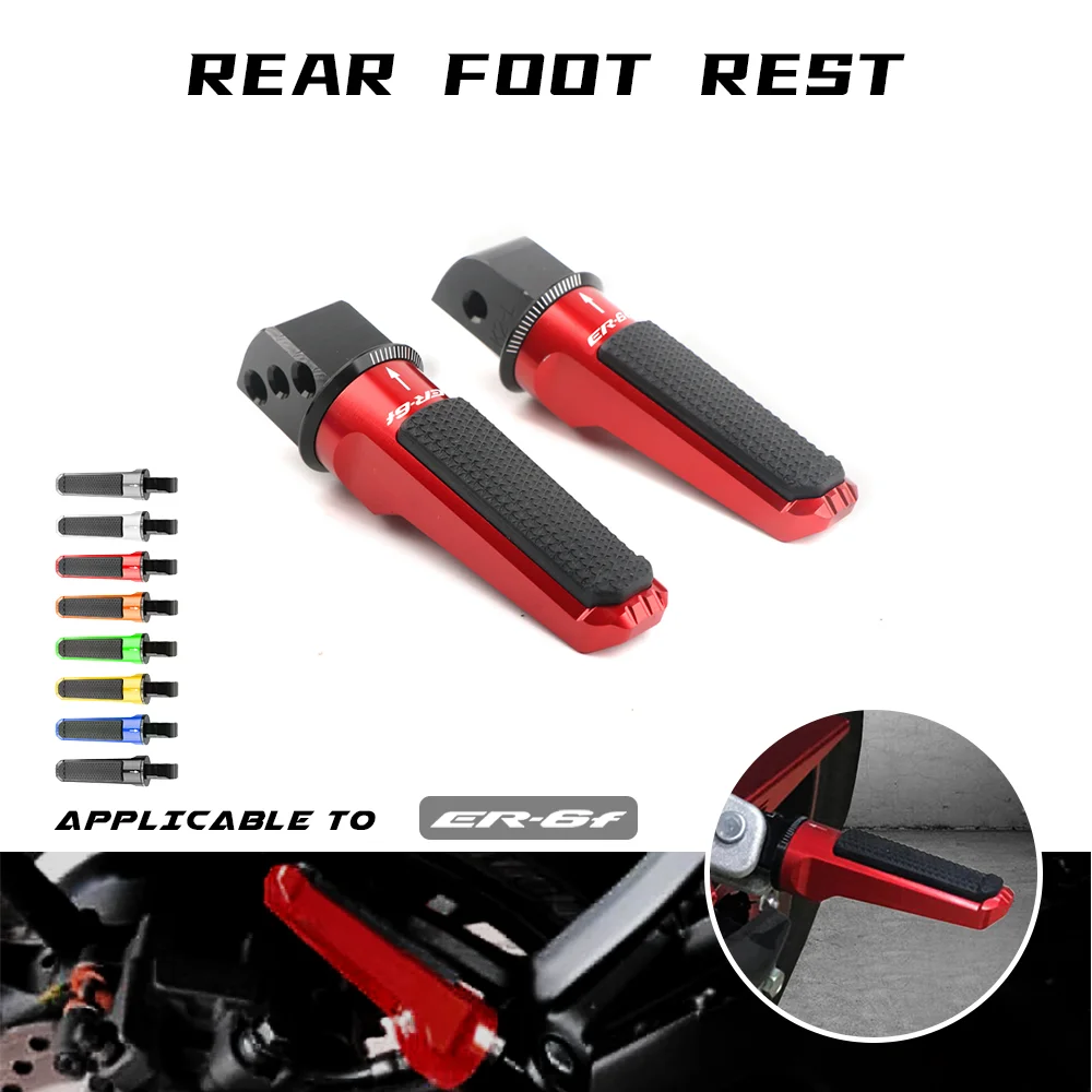 

Motorcycle CNC Aluminum Rear Foot Pegs Footrest Passenger Footpegs for KAWASAKI ER-6F ER6N NINJA 650 ER-6N ER6F 2008-2016