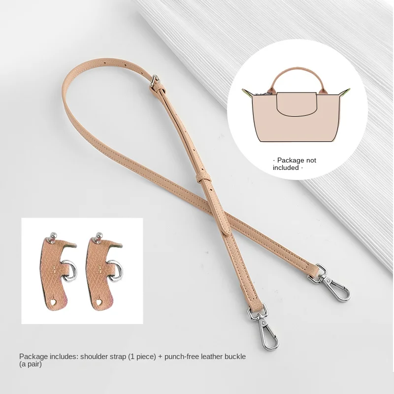 WUTA Bag Strap For Longchamp Mini Punch-free Genuine Leather Shoulder Strap  Set Transformation Crossbody Strap Bag Accessories