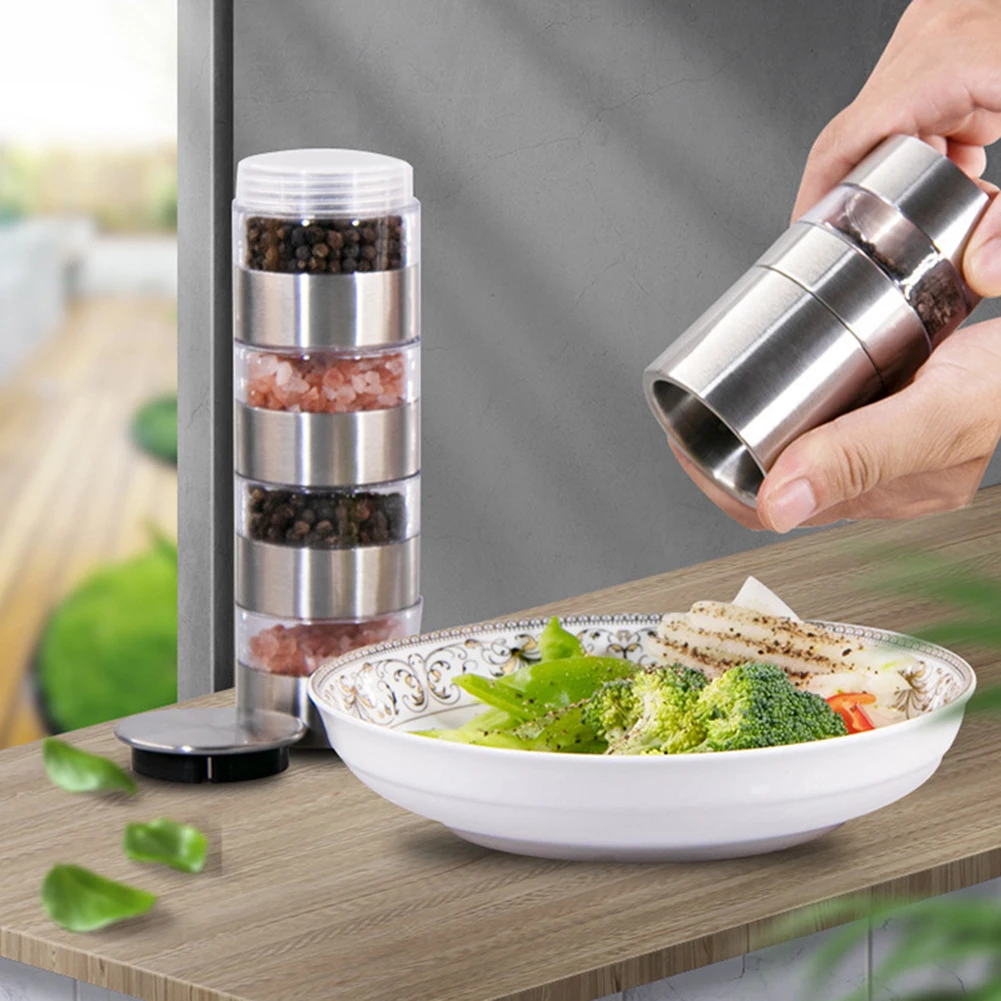 2pc Mini Outdoor Camping Spice Jars Bottle Portable BBQ Picnic Spice Seasoning Container Storage Box Cookware Set New Spice Jars 2