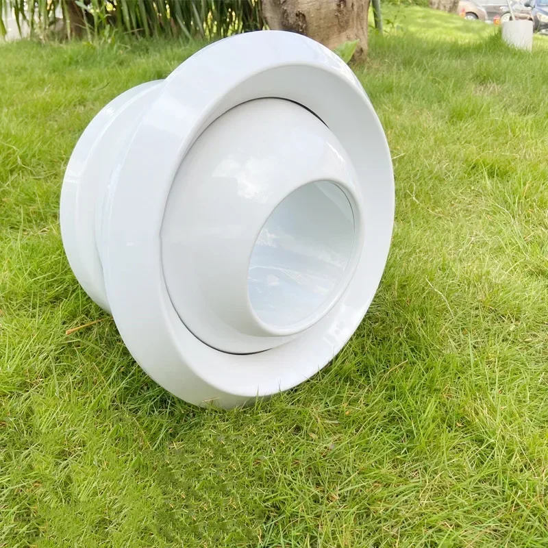 ABS Circular Jet Spherical Nozzle Air Vent For Airport Station Central Ventilation Adjustable Remote Jet Air System Outlet Valve