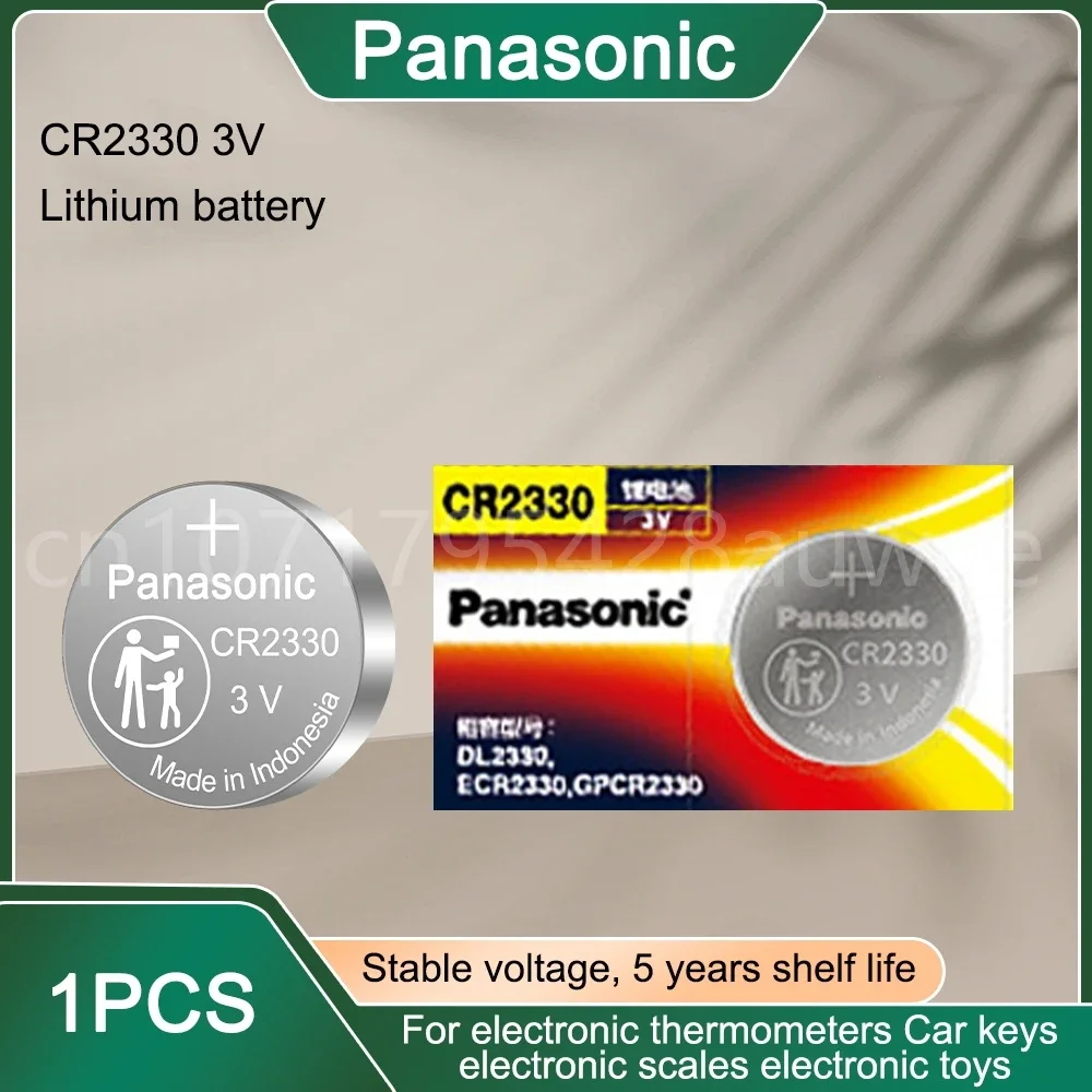Panasonic Cr2330 Batteria A Bottone 3V Litio Sub-Strumento Timer Allarme Fumo Chiave Telecomando Per Auto Meccanica