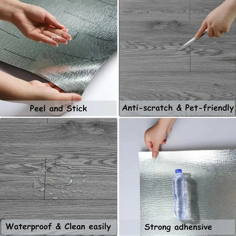 Dán Tường PVC Dính Sàn Vân Gỗ - Ảnh 6