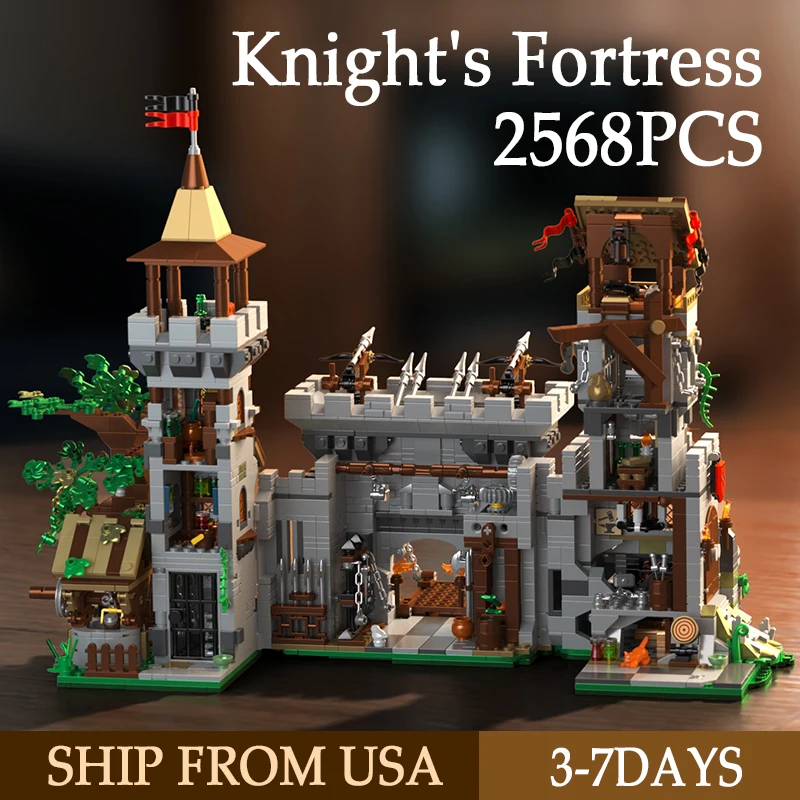 11297-2efcb6.jpg 2568PCS Medieval Knight's Fortress Building Blocks Street View MOC Bricks Model Toys Sets Assembly Ornament Ideal Holiday Gifts