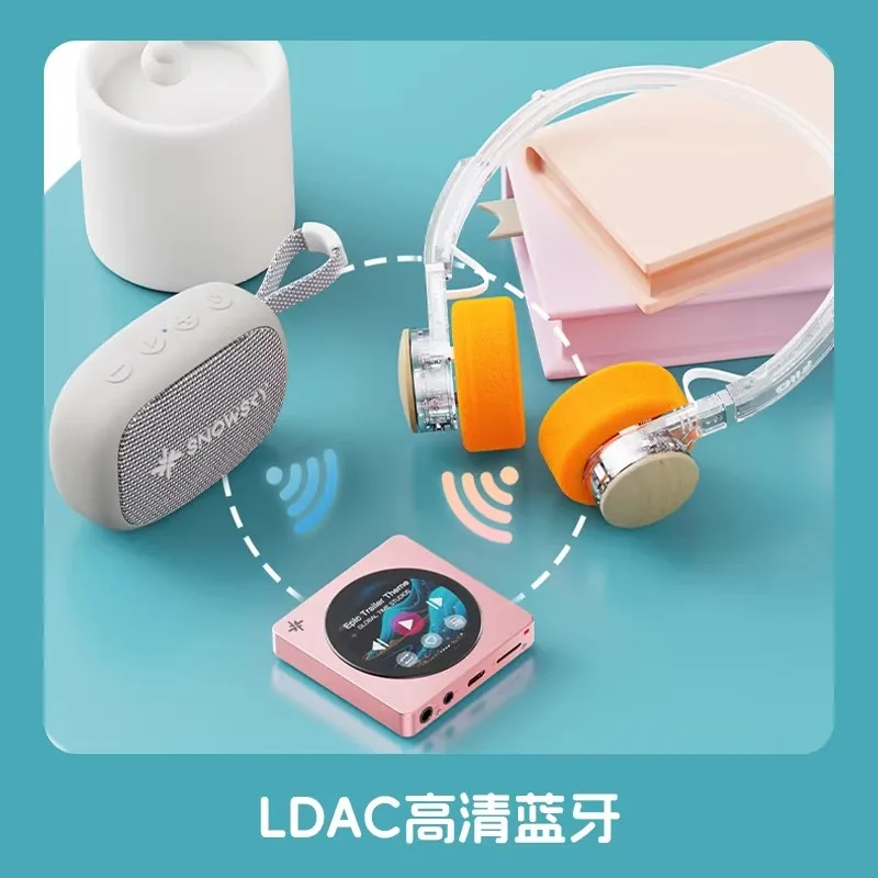 FIIO DISC 휴대용 하이파이 음악 플레이어, 3.5mm 및 4.4mm 출력 지원 듀얼 DAC 플레이어, 블루투스 5.4 LDAC, 원형 터치스크린
