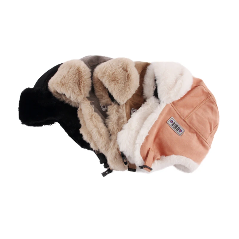 Pilot Winter Hat Outdoor Russian Hat Women's Fashion 방한모자 Labeling Pilot Men's шапка ушанка Warm Bomber Trapper Ushanka