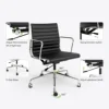 Mid Back Classic Genuine Leather Office Chair Ergonomic Office Chair Adjustable Swivel Leather Computer Desk Gaming Chair 5