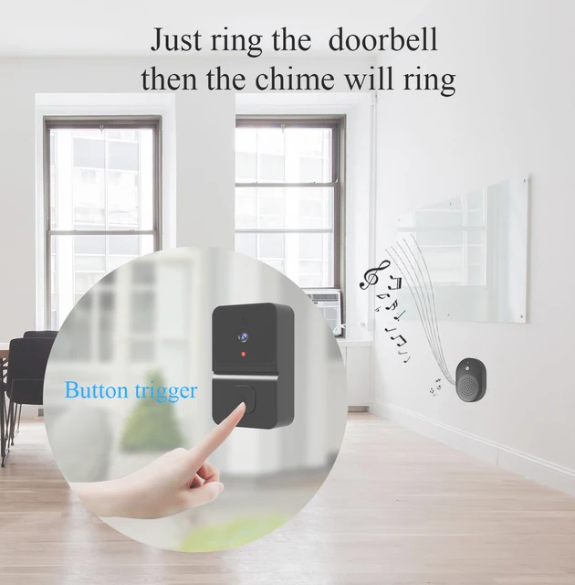 Wireless WiFi Video Doorbell Camera Phone Home Intercom System Door Viewer Night Vision Door Bell Camera Home Security Doorbell 3