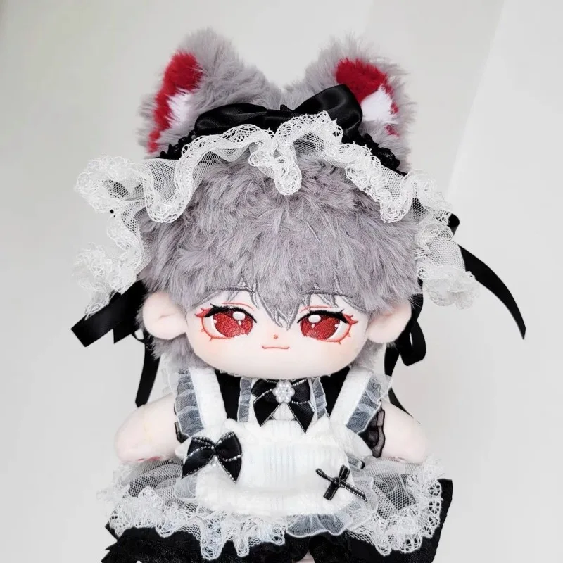 20CM Doll Clothes Maid Dress Suit Pink Cat Cosplay Toy Accessories Changing Dressing Game Playing House Photo Props Toy Gift 4