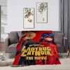 Cartoon M-MiraculousES Cat L-LadybugES Blanket Skin friendly comfort warm plush blanket suitable sofa living room office bedroom 3