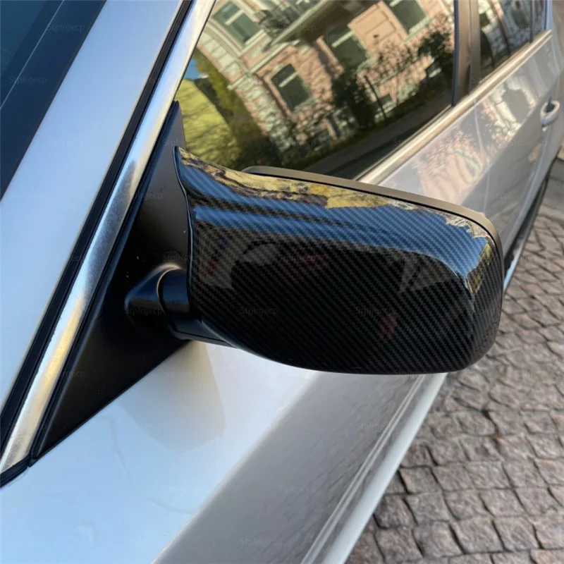 2pcs Carbon Fiber Pattern Black Side Mirror cover Replacement for BMW 5  Series E60 E61 E63 E64 2004-08 520i 525i 528i 528xi 530i - AliExpress