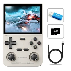 KINHANK K36 Retro Handheld Console with 3.5 Inch IPS Screen and 16,000 Preloaded Games (K36-GY)