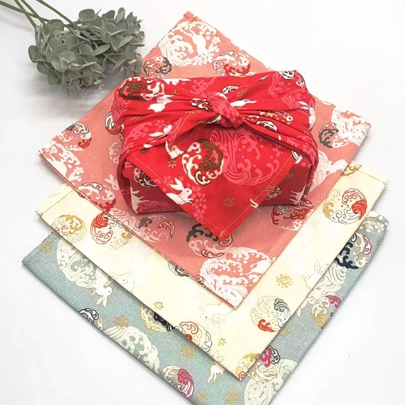 Japanese Style Handkerchief Furoshiki Bento Wrapping Cloth Printed Square Napkin Festival Gift Box Wrapping Towel 70X70/90X90Cm wrapping cloth