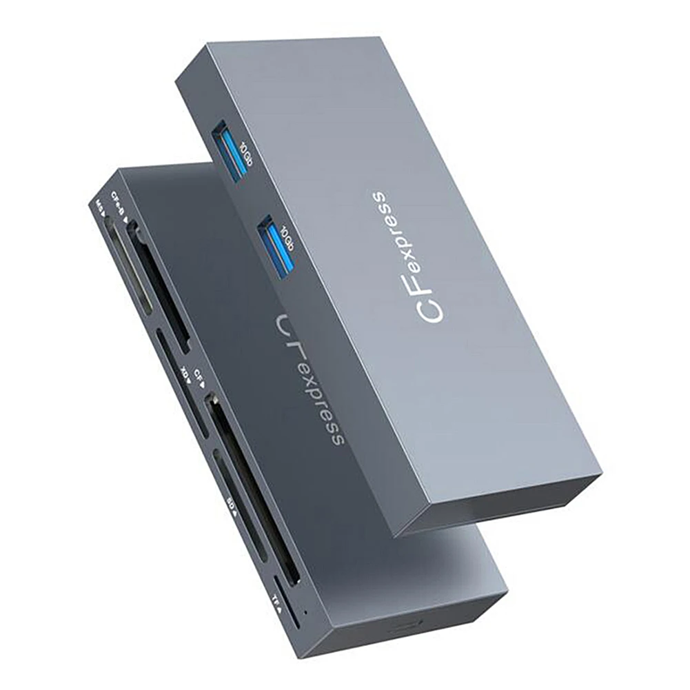 케이블 포함 멀티 CF 익스프레스 리더, USB 3.2 Gen2, 10Gbps 카드 허브 어댑터, 아이폰 15 프로용, 6 in 1 CFexpress 타입 B, CF, XD, MS, SD, TF