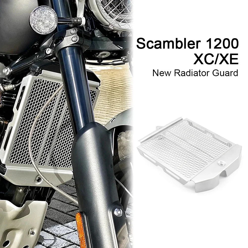 

New Motorcycle Accessories For SCRAMBLE 1200 XC Radiator Guard Grille Cover Protector Silver Black For Scramble 1200 XE