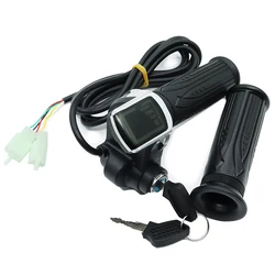 Electric Scooter Throttle Speed Handle with Key Lock & LCD Display (36V)