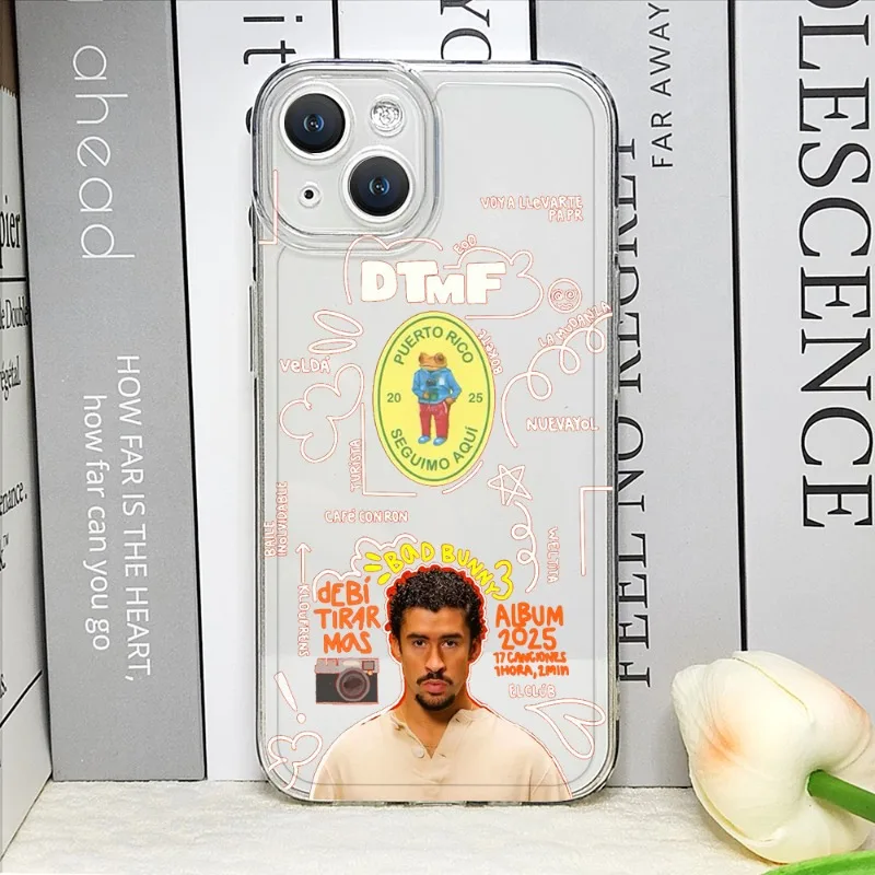 DTMF Debí Tirar Más Fotos Bad Bunny Transparent Phone Case Cover