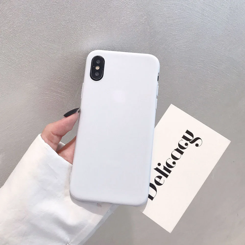 thumbnail image 1 of Shockproof Matte Silicone Phone Case For iPhone Xs Max XR XS X S Luxury Silicone Bumper Soft TPU Cover Capa, 1 of 5