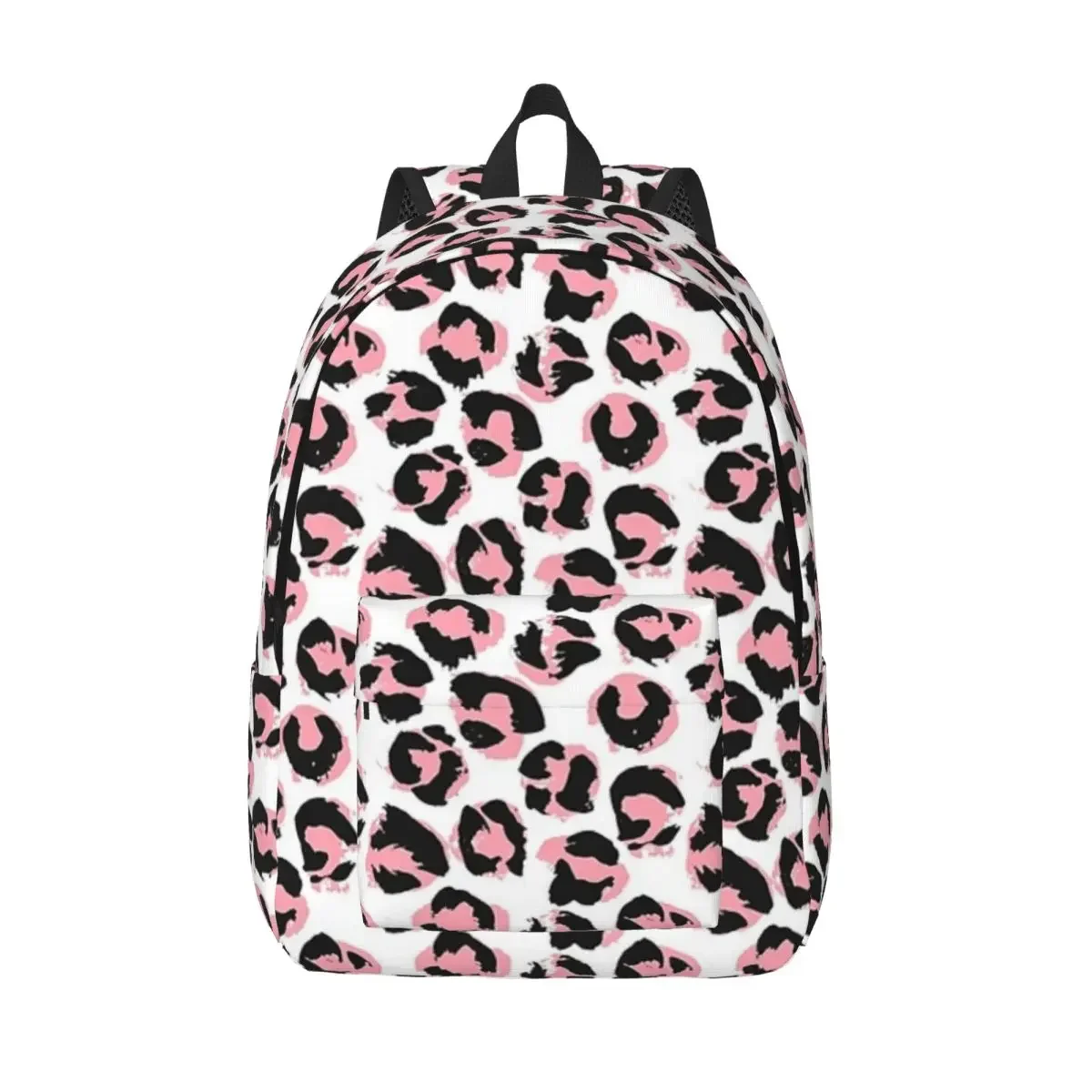 

Pink Leopard Woman Small Backpacks Boys Girls Bookbag Waterproof Shoulder Bag Portability Laptop Rucksack Students School Bags