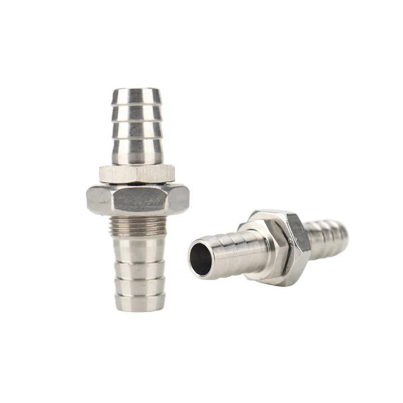 4mm 6mm 8mm 10mm 12mm 14mm 16mm 19mm Hose Barb Bulkhead 304 Stainless Steel Barbed Tube Pipe Fitting Coupler Connector Adapter Hose Pipe Fitting Pipe Fitting Water Pipe Fitting