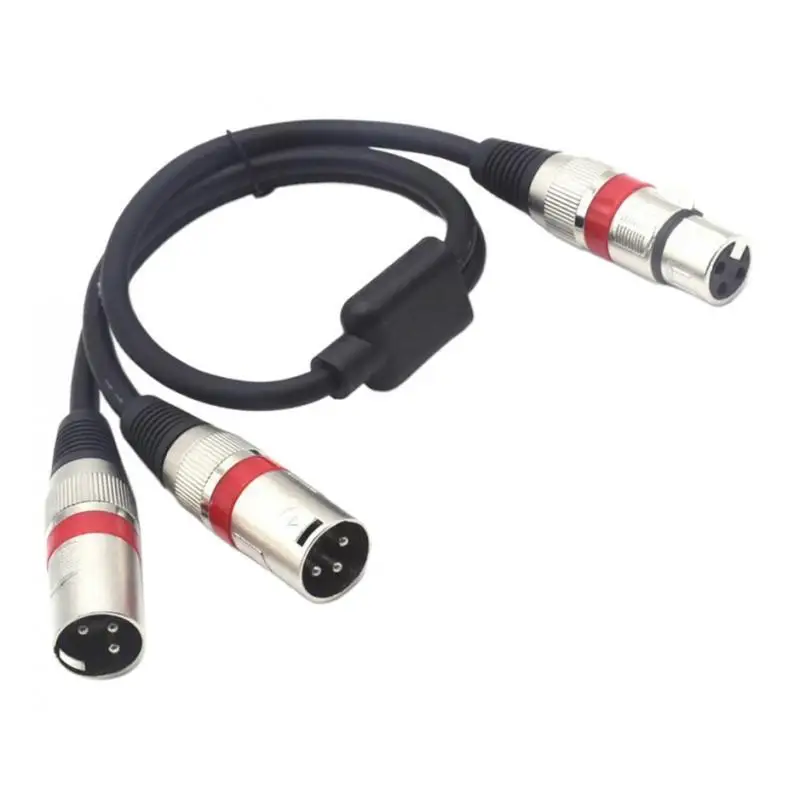 XLR 스플리터 암 듀얼 수 3 핀 Y 케이블 마이크 오디오 어댑터