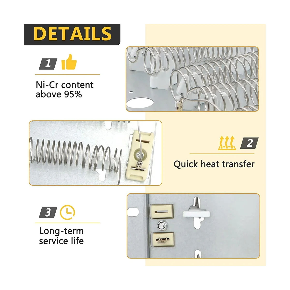 Wpy503978, 510329P, Ap6024199 Kit Di Elementi Riscaldanti Per Asciugatrice Adatto Per Speed Queen Maytag Magic Amana Sostituisce 503978 14218929