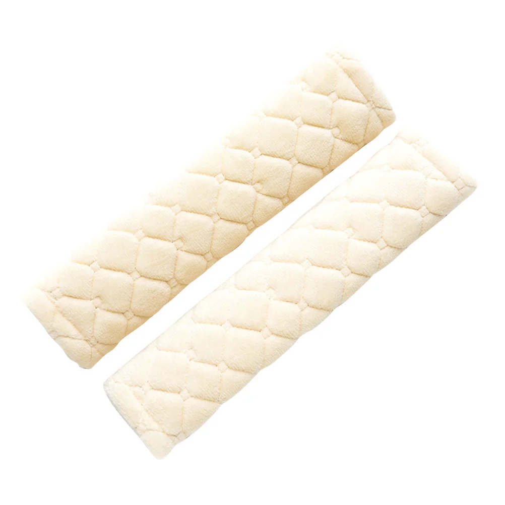 

2 Pairs Neck Guard Pillow Protector Vehicle Shoulder Pads Plush Padded Seat Belt Cover