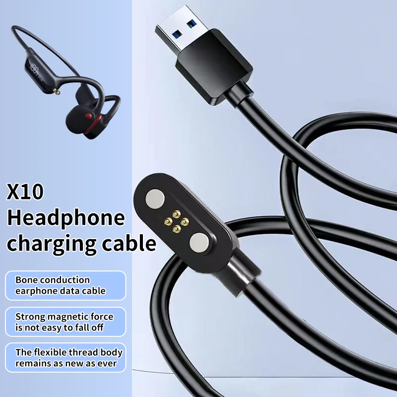 POLVCDG X7, X10 bone conduction headset special charging transmission connection computer parallel charging