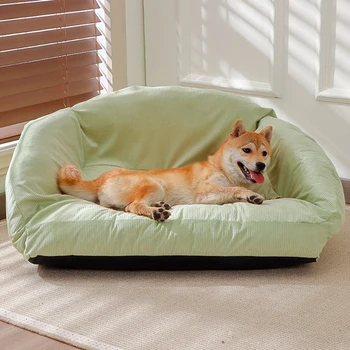 Pet Sofa Bed All Seasons Pet Bed with Widen Sleeping Area Pet Couch with Removable Washable Cover Anti-slip Bottom for Cats Smal 1