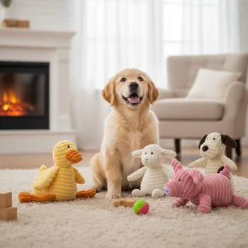Cani da compagnia Peluche Animale Giocattolo da masticare Resistente all'usura Squeak Simpatico orso Volpe Giocattoli per Cucciolo di cane Teddy Forniture interattive