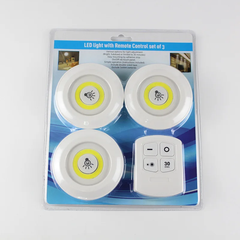 led light with remote control set of 3, For home,office