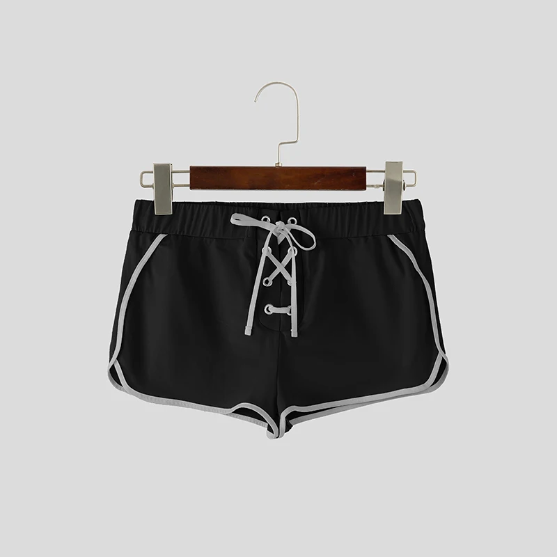 INCERUN Men Shorts Patchwork Joggers Summer Casual Men Bottoms Streetwear Lace Up Workout 2026 Color-block Shorts For Man S-5XL