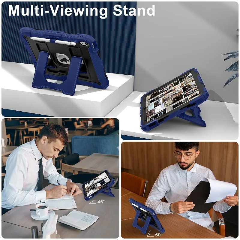 Shockproof Safe PC Silicone Hybrid Stand Tablet Cover