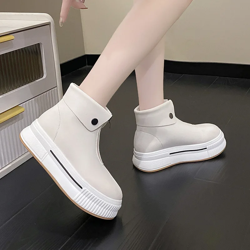 Women Martin Boots New British Style Short Boots Anti Slip Thick Sole Boots Versatile Women's Boots Fashion Boots Platform Boots