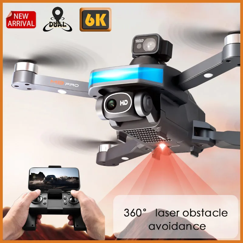 

New M8Pro GPS Drone 6K HD Camera 360 Laser Obstacle Avoidance Brushless 5G Optical Flow Positioning Foldable RC Quadcopter Toys