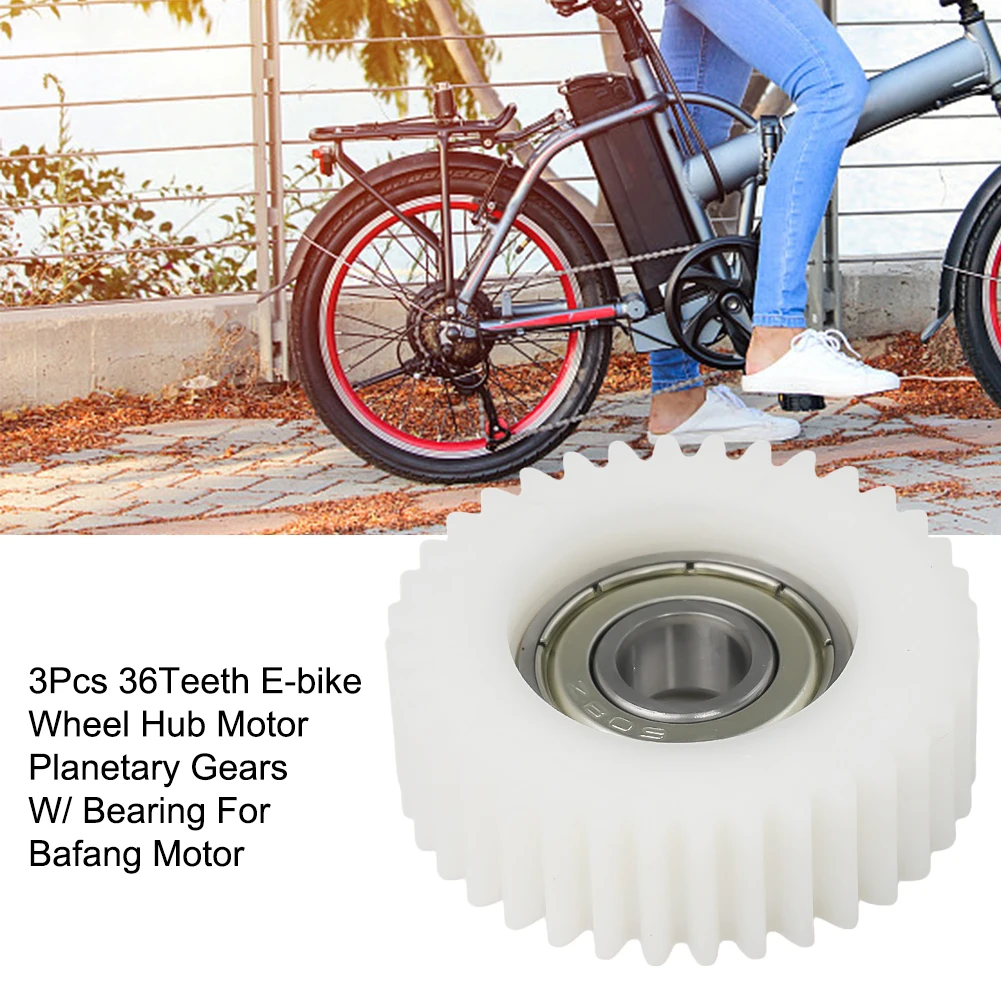 Description Picture 5 of item3Pcs 37.5x12mm Planetary Gear 36 Teeth Gears With 7.94mm Bearings Wheel Hubs Electric Bike Nylon Gear For Bafang Motor Parts