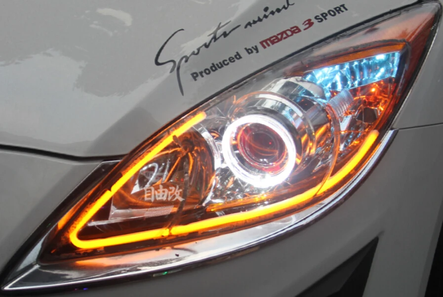 

Автомобильный Стайлинг для Mazda 3 светодиодный ные фары 2010, 2011, 2012, 2013, Mazda3, дневные ходовые огни, ближний свет, H7, HID, ксеноновые автомобильные аксессуары, 2 шт.