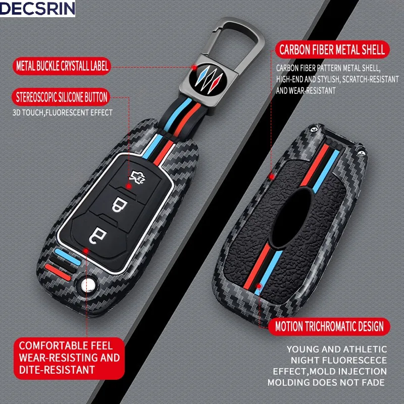 Premium Car Remote Key Case Cover Shell Fob - 2/3 Buttons, Key Bag Accessory