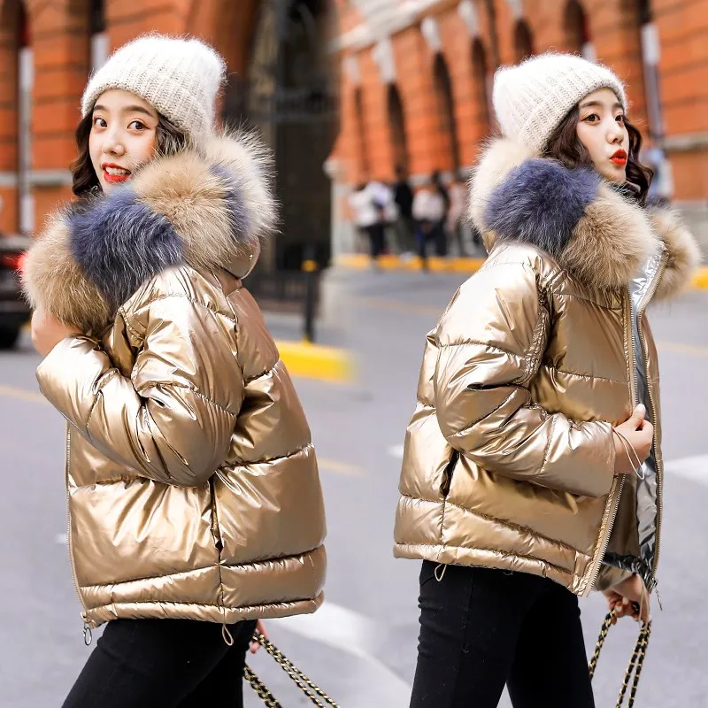 

Winter Thick Women Jacket Faux Fur Hooded 2021 Cotton Padded Coat Female Waterproof Warm Parkas Womens Parka Manteau Femme Hiver