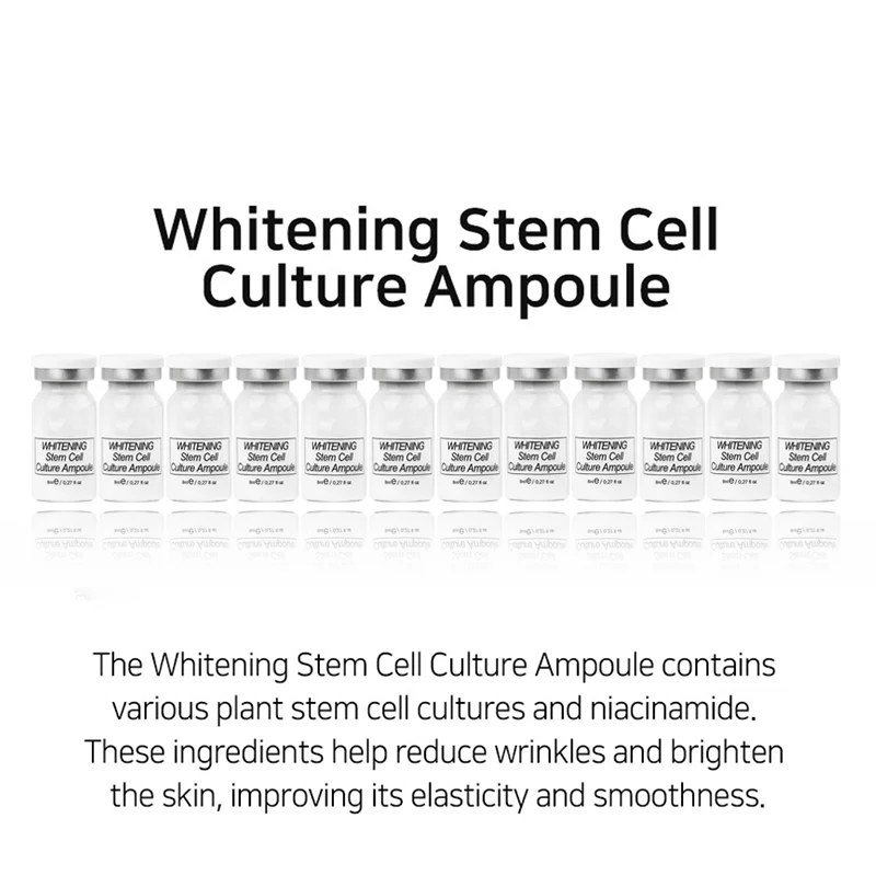 Korean Skincare Kit Whitening Stem Cell Culture Ampoule Skin Booster Serum Facial Essence Anti Wrinkle Moisturizing 8ml