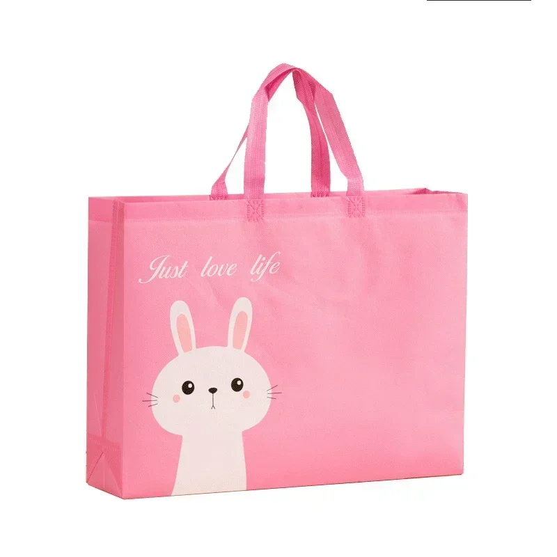 10PCS Coated Non-woven Fabric Bag Clothing Nonwovens Pack Handbag Environmentally Friendly Gift Shopping Packaging Bag 5