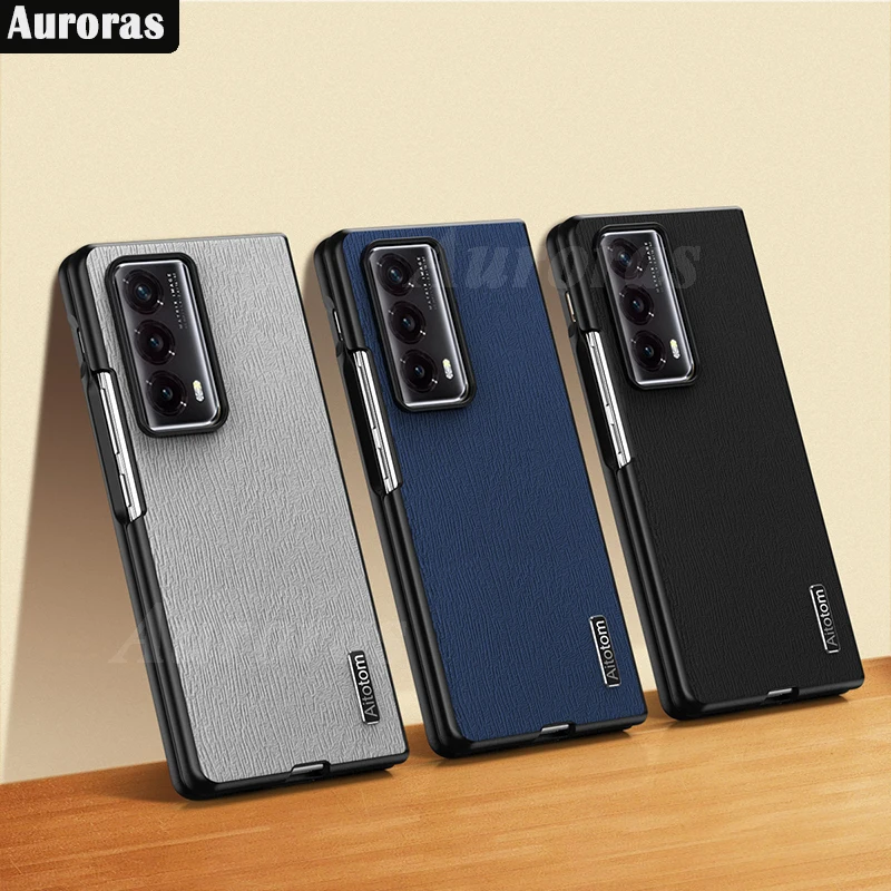 Auroras For Honor Magic V2 Case Bamboo Wood Tree Texture Shell In Pelle Per Honor Magic Vs 5G Cover Posteriore Antiurto